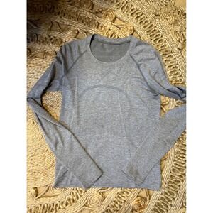 Lululemon Swiftly Tech Long Sleeve 2.0 Crew Grey Heather Women Workout Shirt